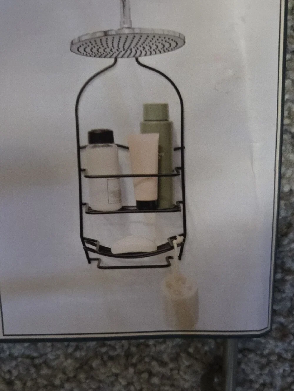 Farberware 2-Tier Shower Caddy Set + Liner & Toiletries NWT